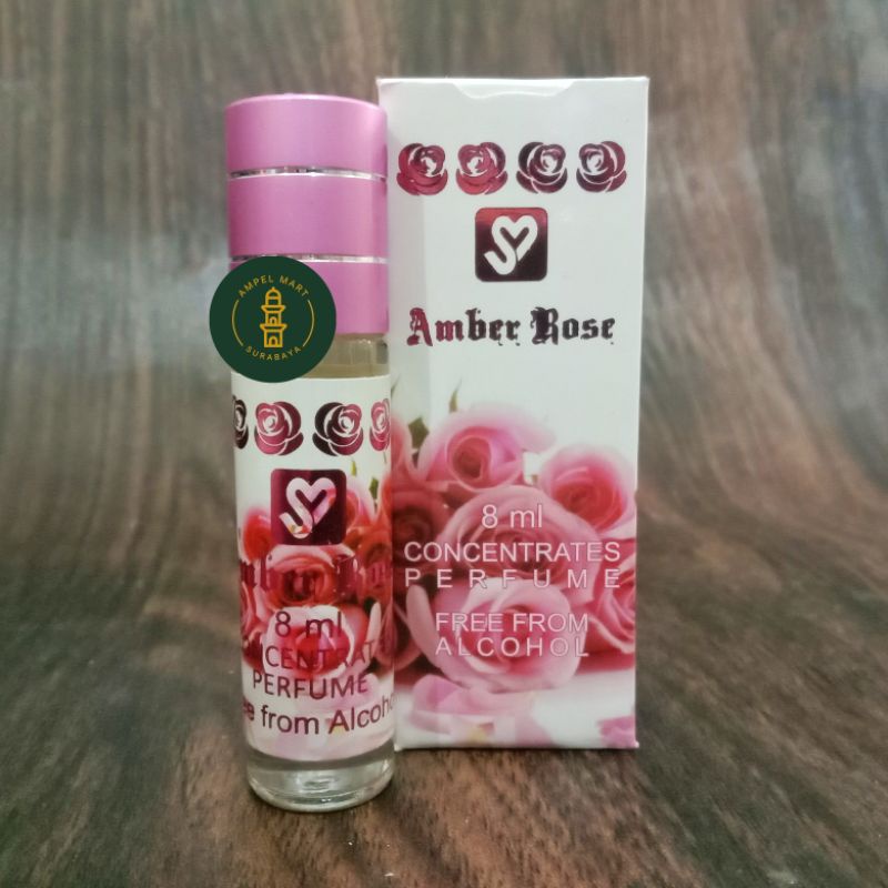 Parfum Amber Rose 8 ml Roll On Non Alkohol - Supermade