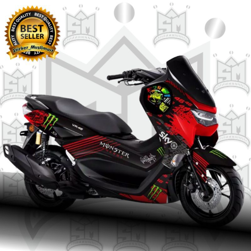 Decal Sticker New Nmax 2020 motif abstrak vr46 rossi sky