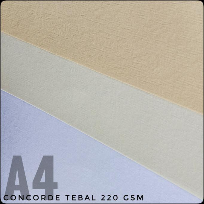 

Kertas Concorde Tebal 220 Gsm A4 Uk 21 cm X 29,7 cm All Colour - Putih