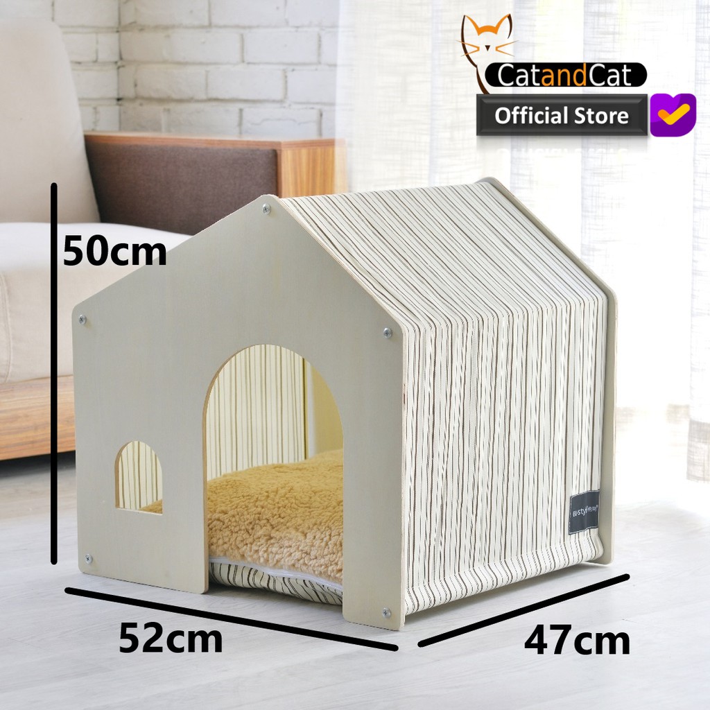 Jual Rumah Kucing Dan Anjing Cat And Dog House Premium Desain Mewah Dengan Bantal Lembut Indonesia Shopee Indonesia