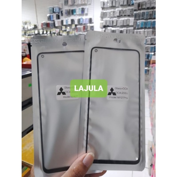 gorilla glas kaca lcd + lem oca xiaomi redmi mi 10 t pro