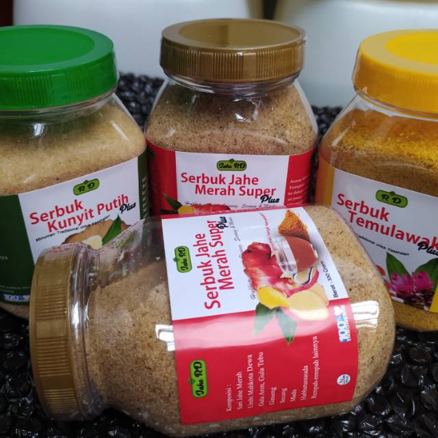 

Paket 4 Botol, 2 Jahe merah RD+Kunyit Putih+Temulawak