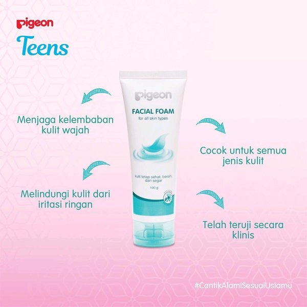 Pigeon Facial Foam 100gr - Sabun Cuci Muka Pembersih Wajah 100 gr