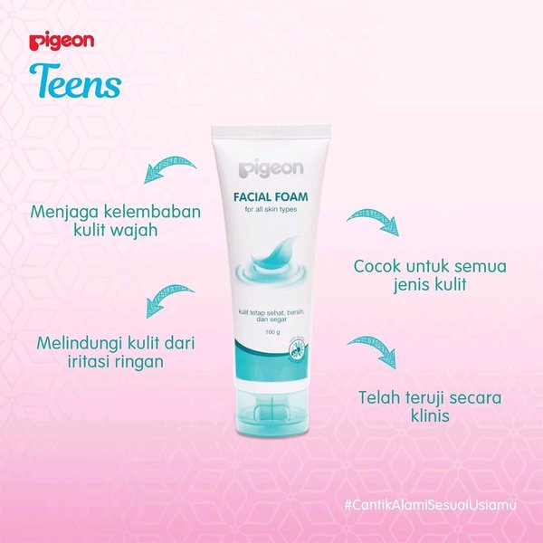 Pigeon Facial Foam 100gr - Sabun Cuci Muka Pembersih Wajah 100 gr