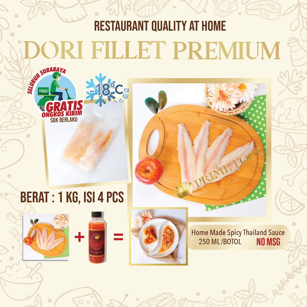 

Ikan Dori Fillet 1kg MM0011