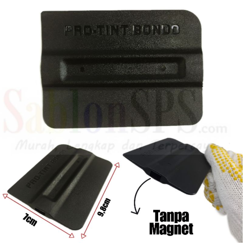 SCRAPER KAPE PRO-TINT BONDO HITAM TANPA MAGNET  ALAT PASANG STIKER