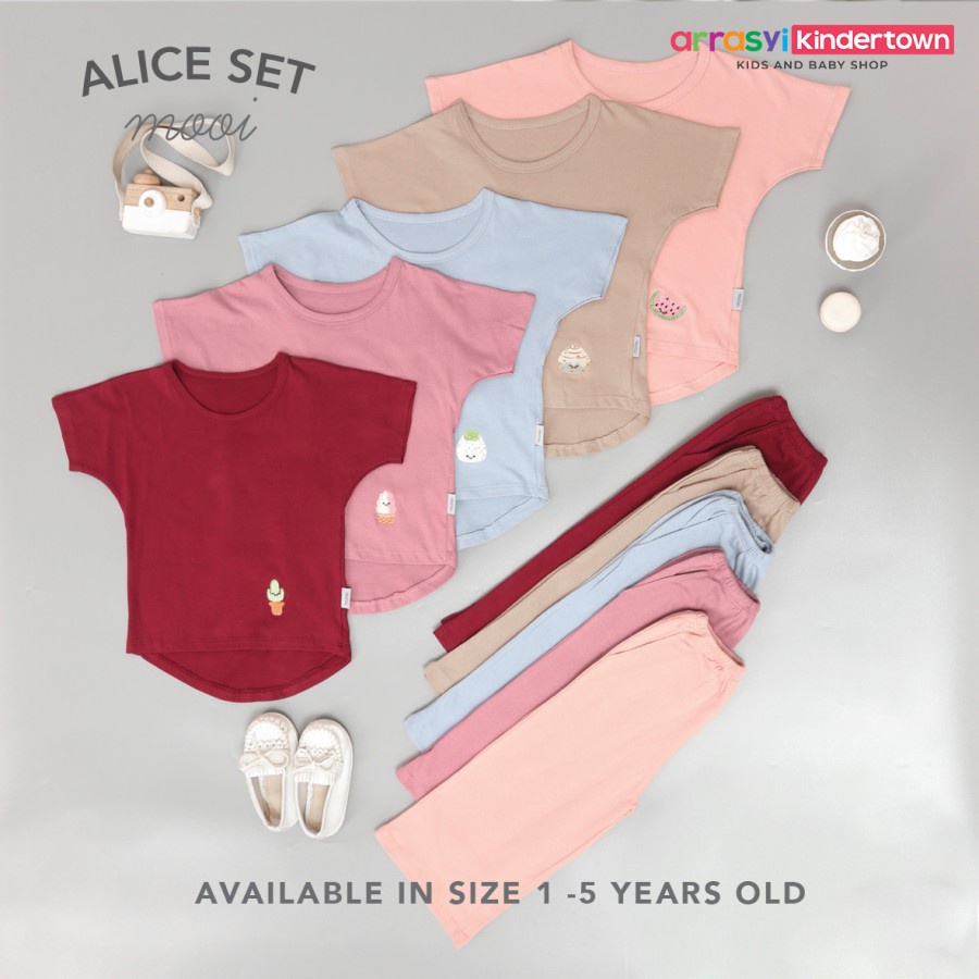 Mooi Setelan Anak Perempuan Kulot Alice Set - baju anak perempuan 1 2 3 4 5 tahun