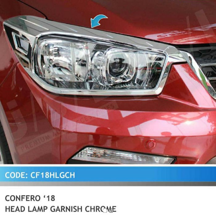 Garnis Lampu Depan Wuling Confero Chrome Head Lamp Garnis Chrome