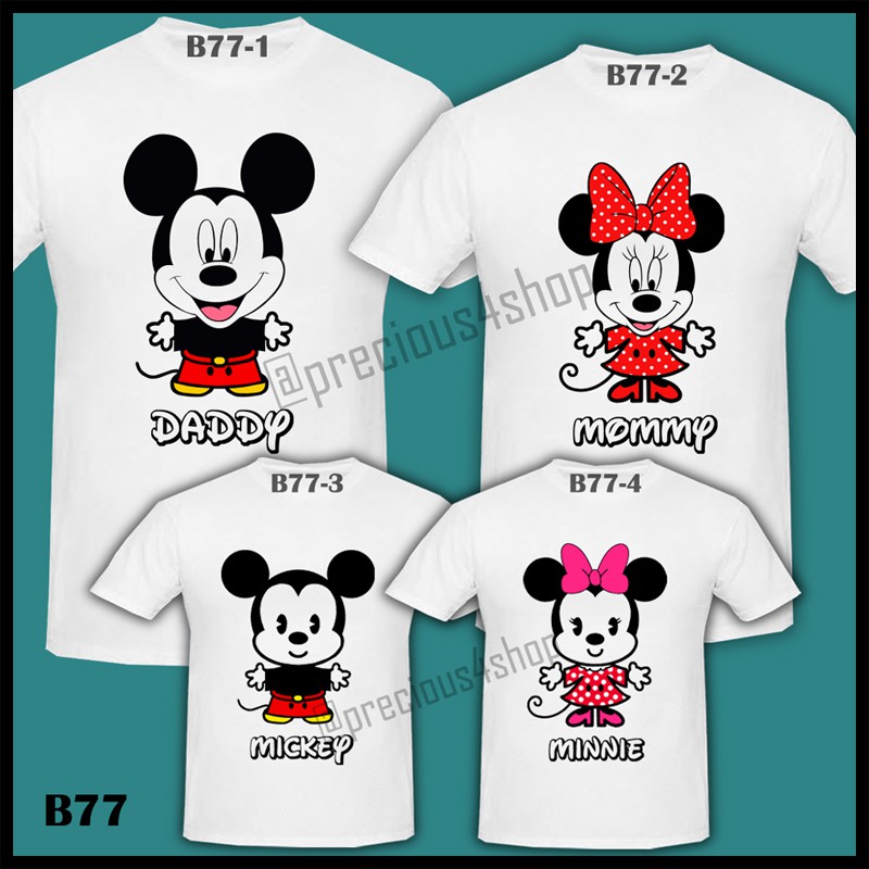 MICKEY & MINNIE Mouse Disney Family | Baju Couple | Kaos Keluarga T-Shirt