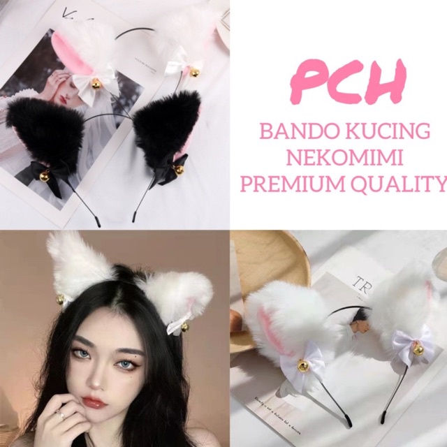 BANDO KUCING LONCENG NEKOMIMI JUMBO / BANDO KUCING COSPLAY TIKTOK / BANDO KUCING LONCENG BULU