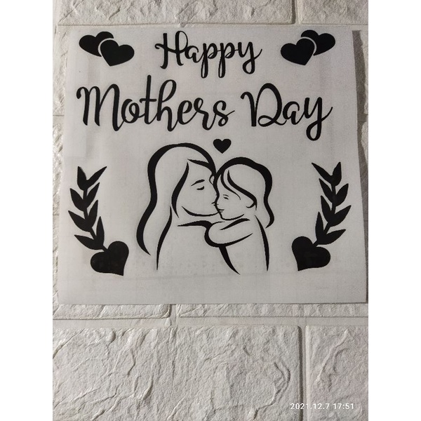 Custom Sticker Balon PVC Happy Mother's Day