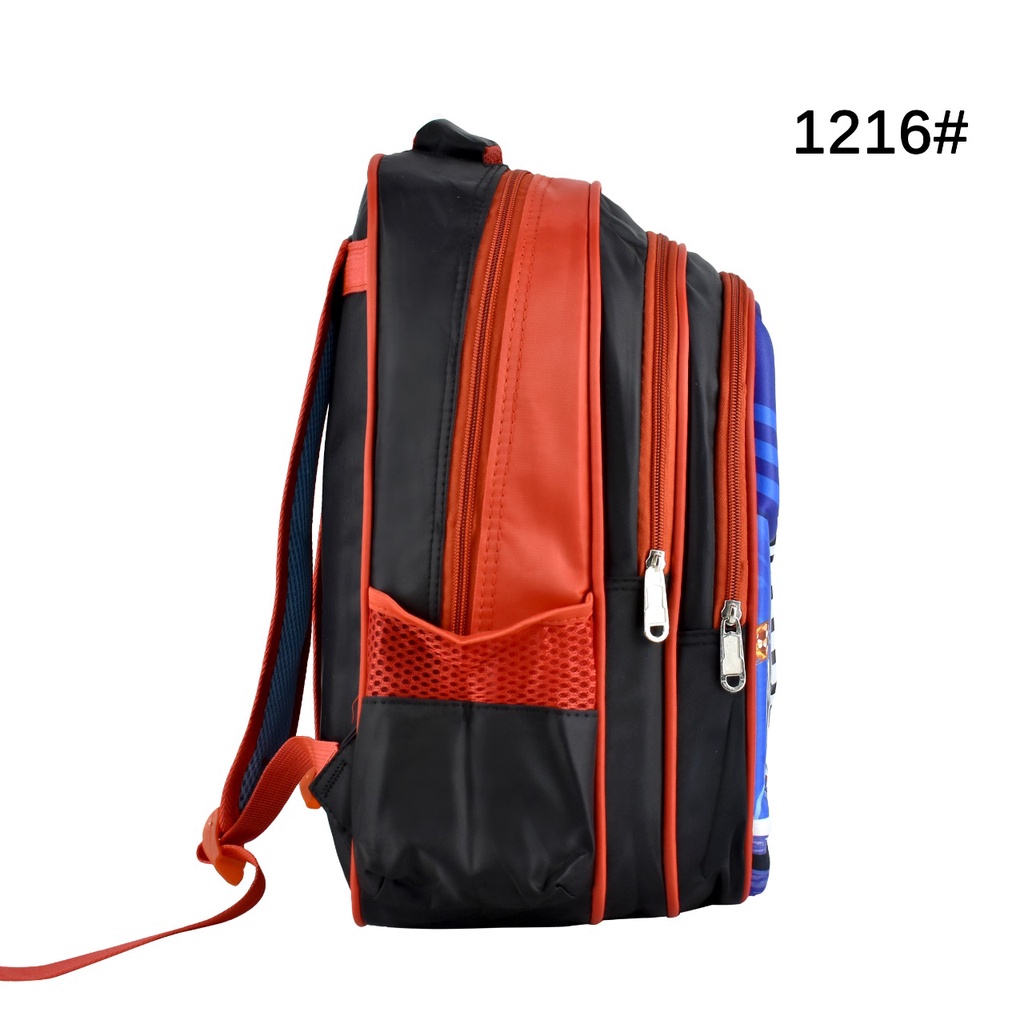 (RF) Tas Ransel 1216 &amp; 1218 Trolly Boys 16 Inch Tas Anak Cowok Cartoon (Batman,Spiderman,Ultraman,&amp;Captain)