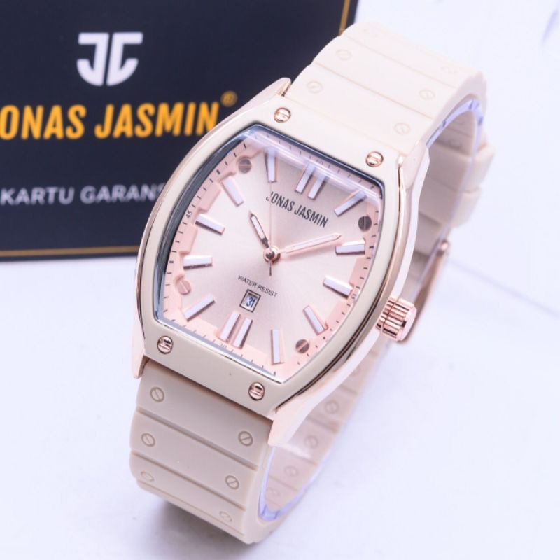 JAM TANGAN CEWEK FASHION JONAS JASMIN ORIGINAL JJ-2207/JAM TANGAN ANALOG RUBBER STRAP/