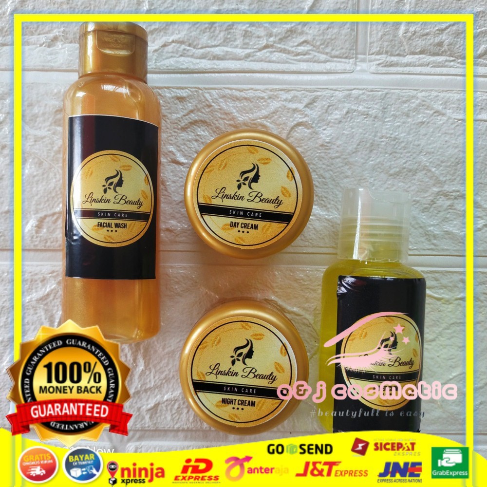 Paket Kecantikan Skincare Linskin Beauty All In One untuk kulit normal dan jerawat
