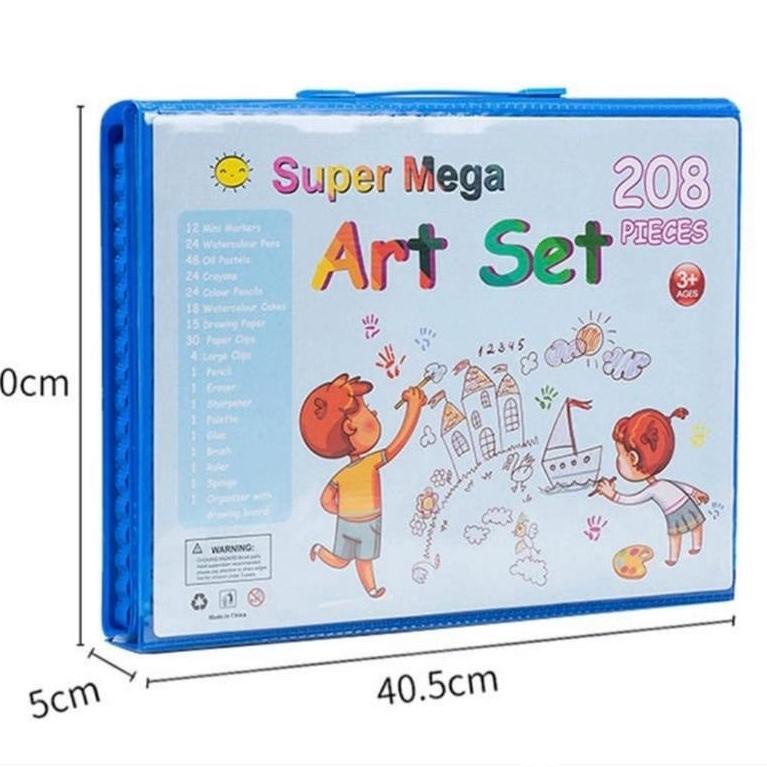 

★Terlaku.❃➫ Crayon Set Drawing 208 pcs/Alat anak melukis dan mewarnai art set 208 pcs Q39 ★