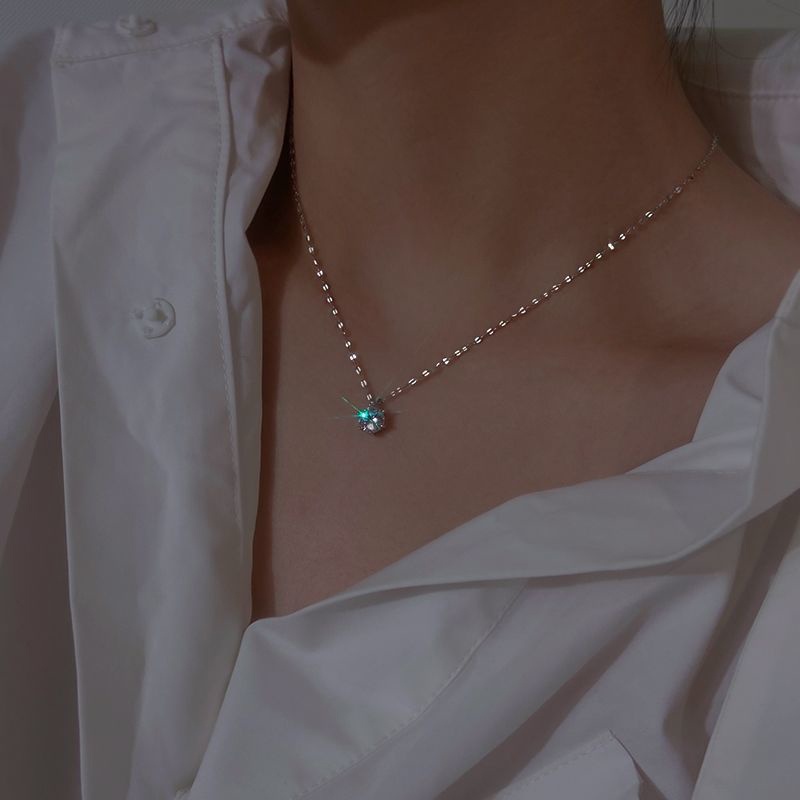 Fashion Zirkon Kalung Wanita Korea Liontin Emas Anti Karat Wanita Aksesoris Hadiah - PD