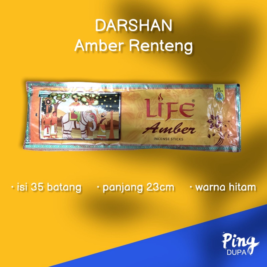 Dupa Hio Amber Renteng isi 35 batang By Darshan Life India