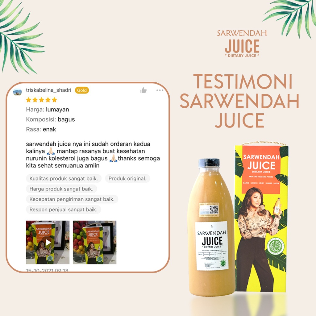 ( 350 ML ) Jus Sarwendah Natural / HERBAL SLIMMING  / Penurun DARAH TINGGI / ASAM URAT / PELANCAR HAID / Jus untuk Promil