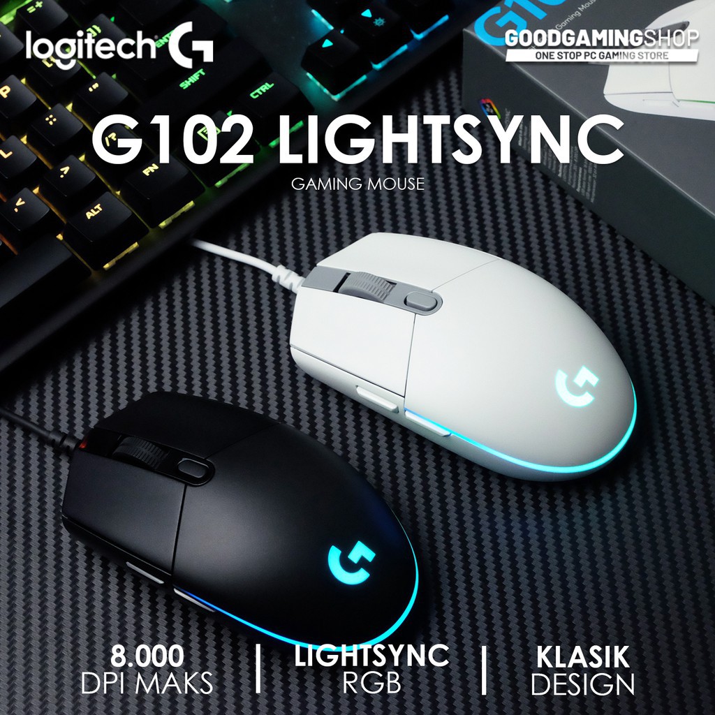 Mouse Gaming Logitech G102 Lightsync RGB 6 Button - Garansi 2 Tahun