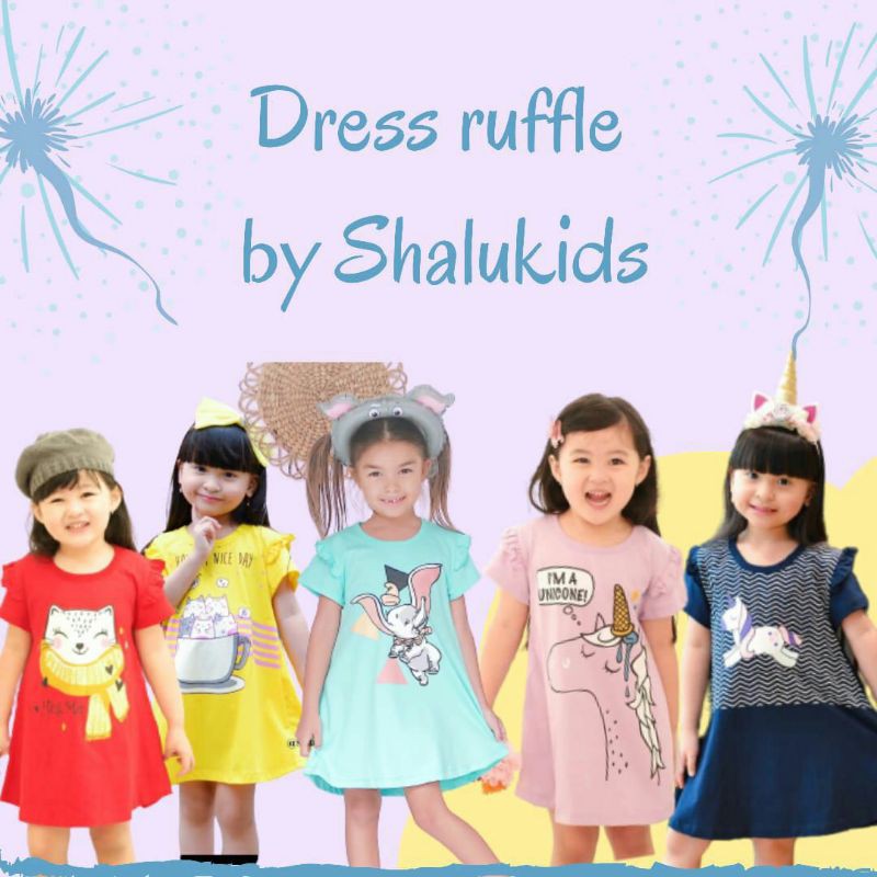 *PREMIUM DRESS RUFFLE BY SHALU KIDS*