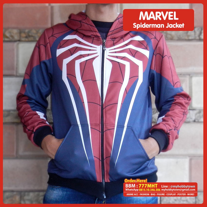 Jaket Superhero Marvel Full Print Spiderman