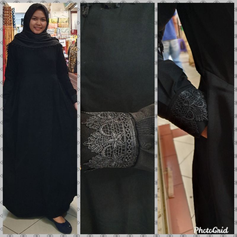 GAMIS HITAM ZEBLEK /GAMIS HITAM WANITA