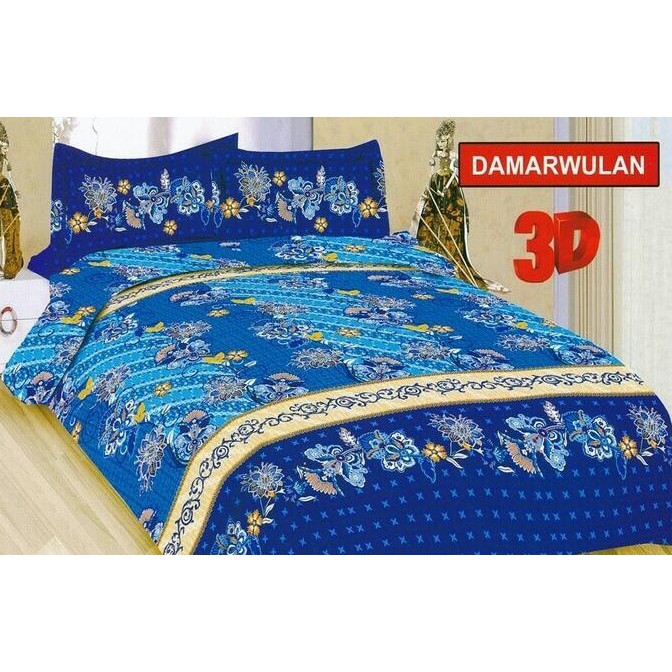 Sepre Bonita Mitif, Sprei Bonita Damarwulan King 180 Seprai Batik Biru Dongker Cyan ,Bahan Halus