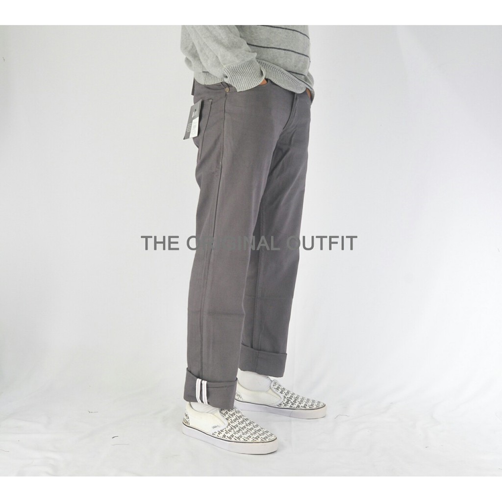  CELANA  CHINO  PANJANG SELVEDGE  ACCENT STRAIGHT CUT THE 