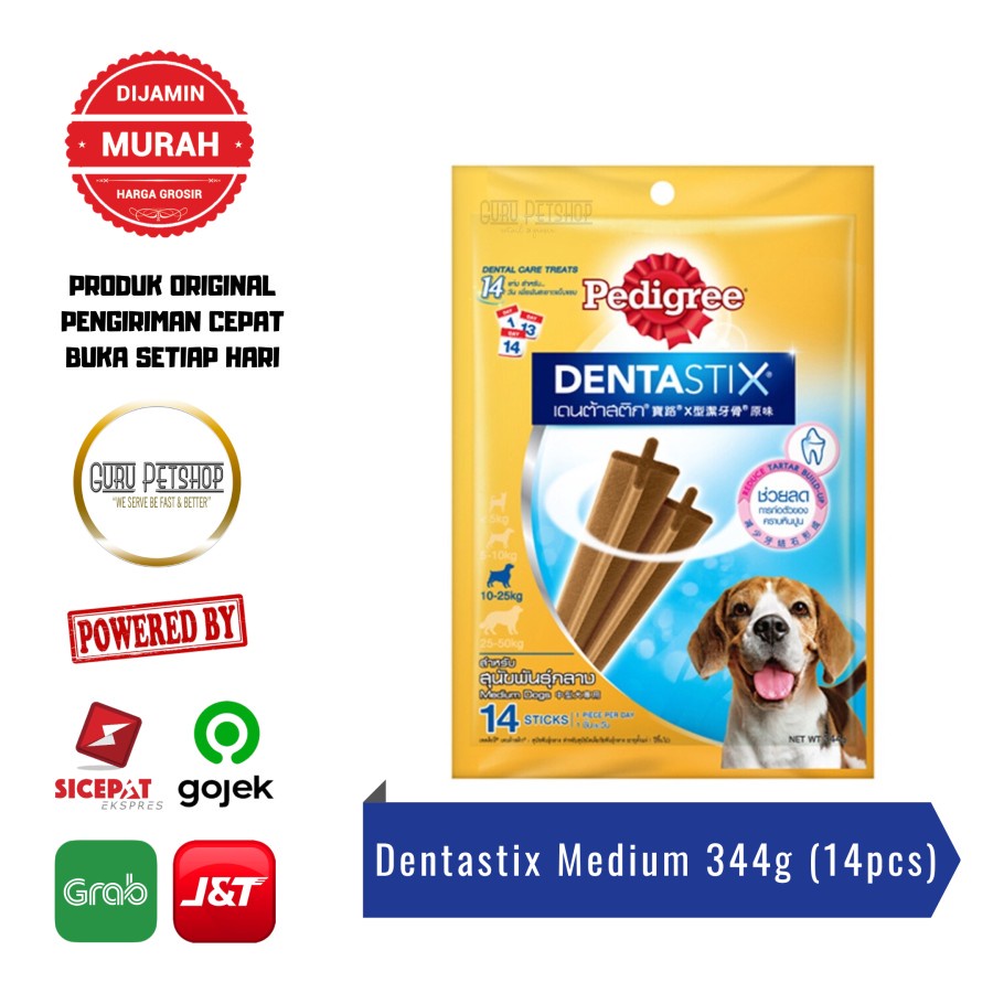 Pedigree Dentastix Medium Dog 344gr Dentastix Medium Value Pack Isi 14