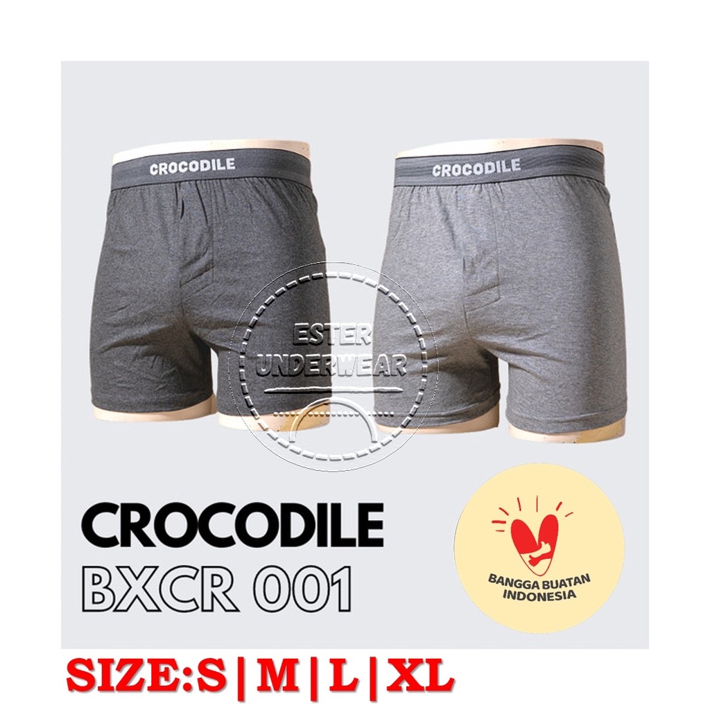 Celana Boxer Pria CROCODILE CR BX 001 Isi-2 Pcs/Pack