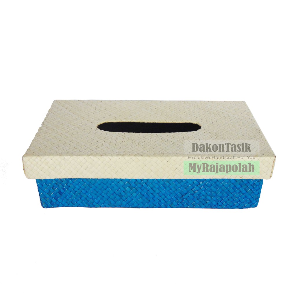 DT-17169 Box Tempat Tissue - Organizer Anyaman Polos Warna Warni Bisa Decoupage