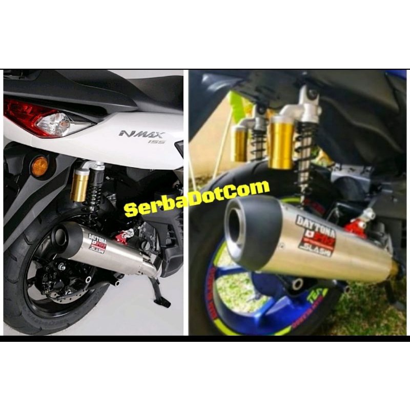 KNALPOT DAYTONA NMAX AEROX NEW OLD PCX 150 160 PCX150 PCX160 GP TAPER SLASH ORIGINAL  not r9 alpha alfa alpa misano missano prospeed scooter krace k-race trex std standar standart racing rob 1 rob1 cups v cupsv cupv cup kap caps cups cap vcaps vcap tapper-NMAX NEW = AEROX NEW