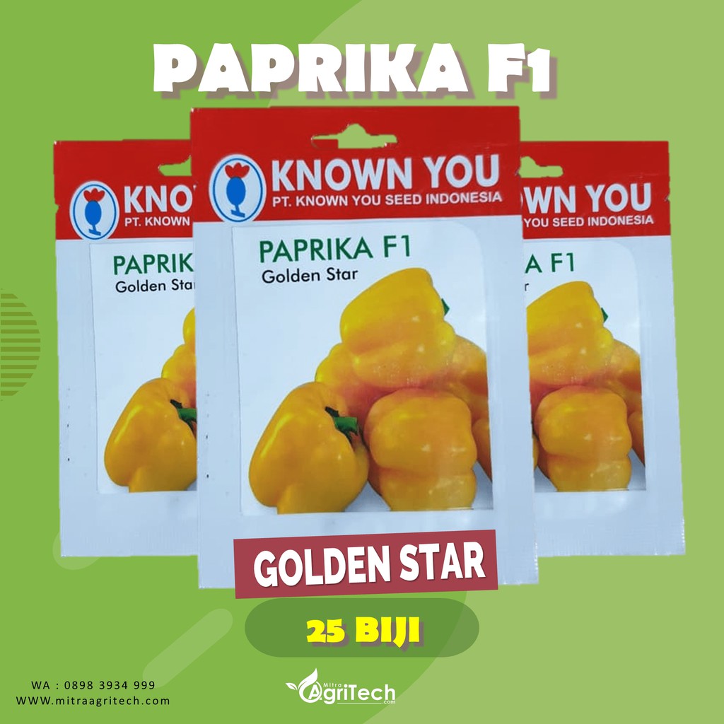 Jual Benih Bibit Paprika Kuning F1 Golden Star Isi 15 Biji Known You