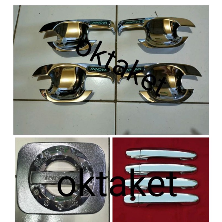 paket outer handle tank cover innova lama grand innova 2005-2015 platinum hitam chrome