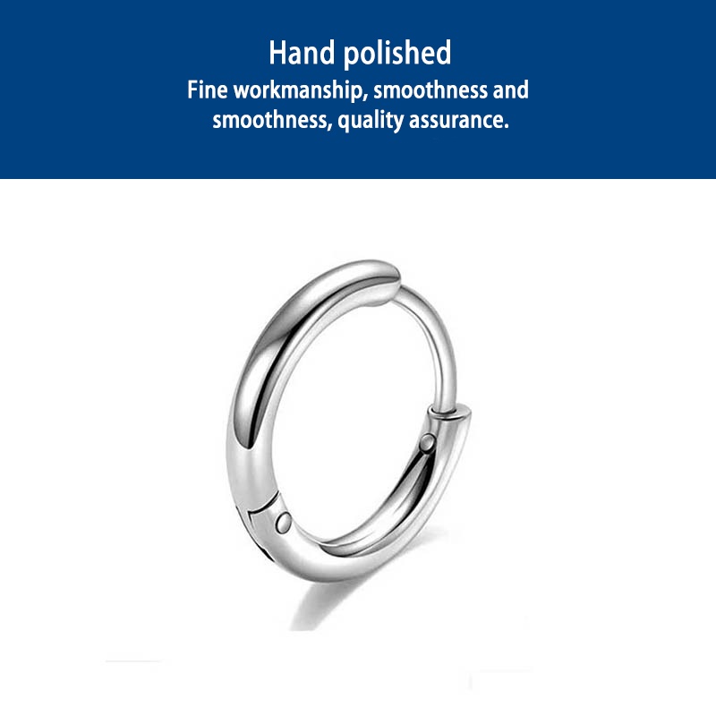 1 Pcs Gaya Eropa dan Amerika Anting untuk Pria Stainless Steel Anting-Anting Hoop Hip Hop Punk Unisex