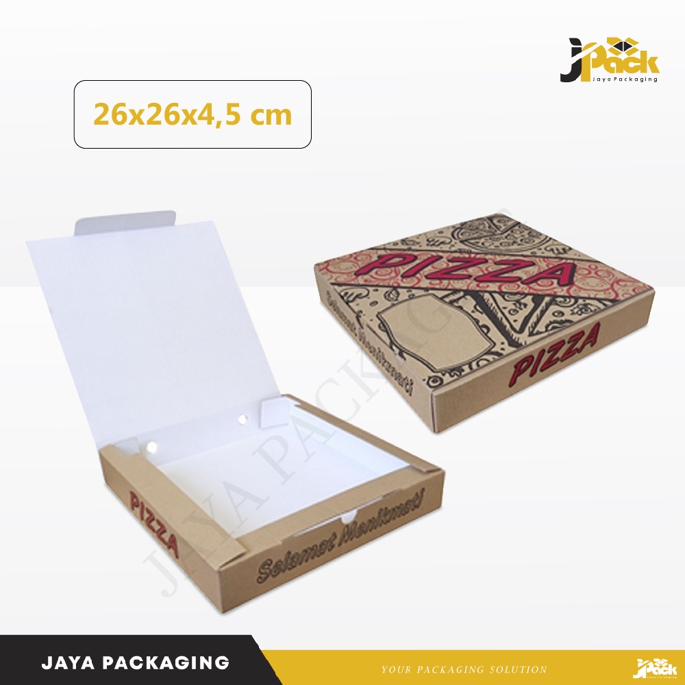 

Box Packing 26x26x4,5 cm EFlute Pizza/Print/Polos/custom/Hampers/hoodie/mukena/hijab/brownis