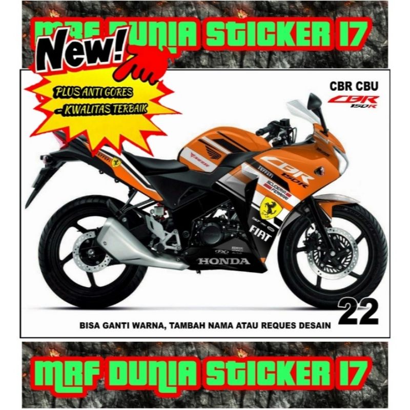 Sticker decal CBR CBU Full Body dekal CBR CBU Stiker CBR CBU Full Body Motif 22