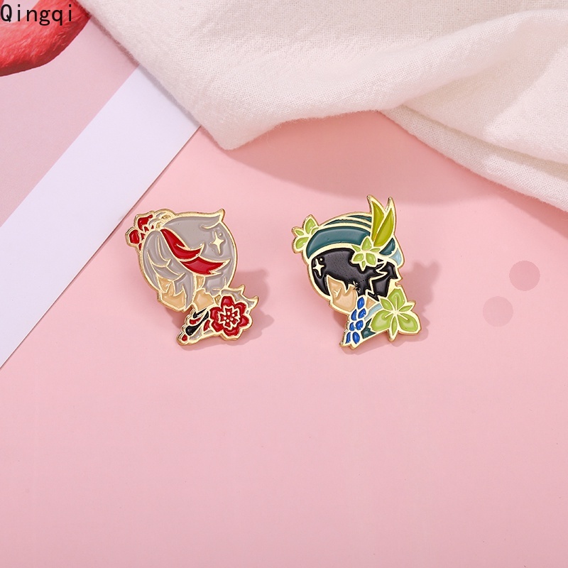 Bros Pin Enamel Desain Kartun Kaedehara Kazuha Untuk Hadiah Anak