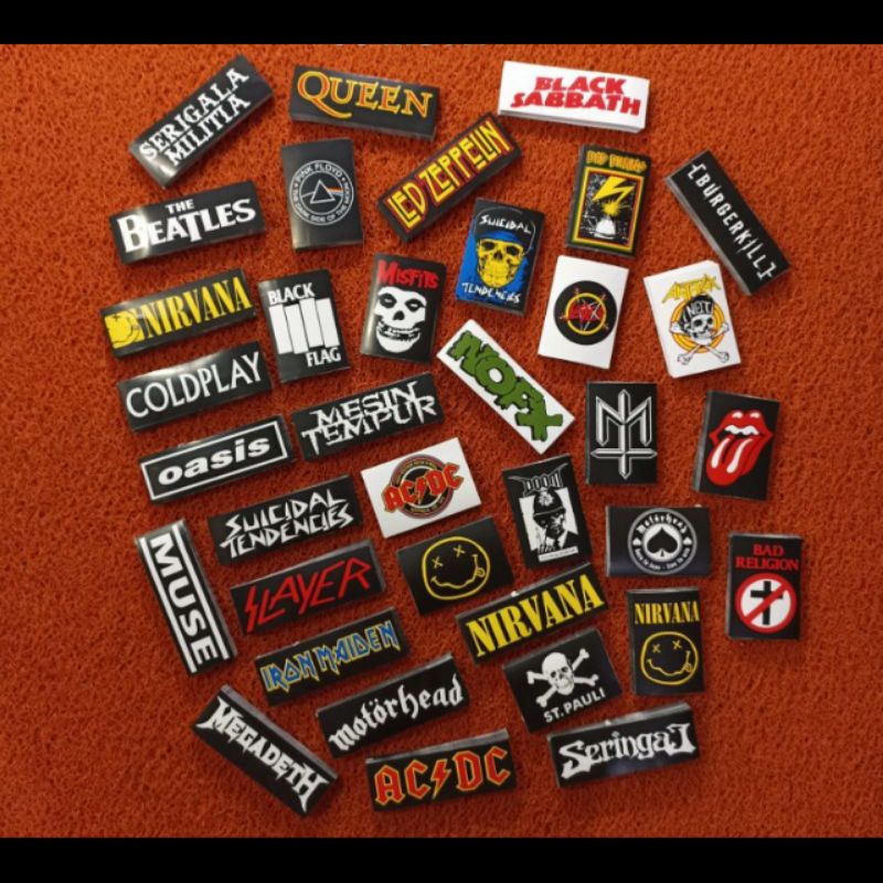 

stiker brand & band 7pcs sticker clothing tempelan graftac finyl finil camel sablon manual awet termurah