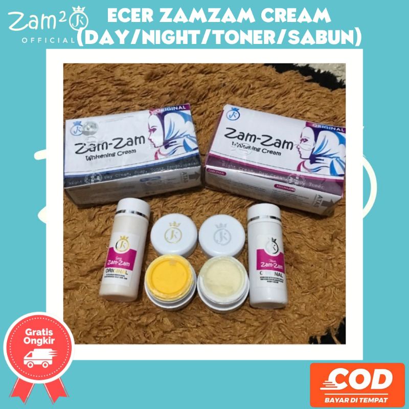 ECER CREAM ZAM ZAM HIJAB BIRU/PINK ECER CREAM ZAMZAM/ CREAM MALAM/SIANG/TONER BIRU/ TONER PINK/ SABU