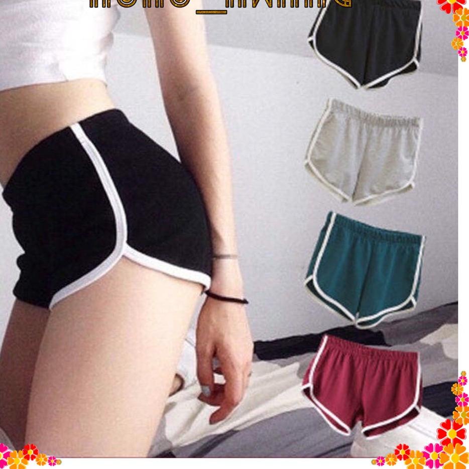 CodeI3u8T--HOHO_HWANG (C-54)Celana Pendek Sport Skinny Pinggang Karet untuk Gym / Yoga / Musim Panas