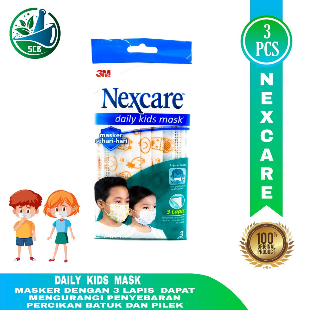 Masker 3M Nexcare Daily Kids / Masker Anak 3M