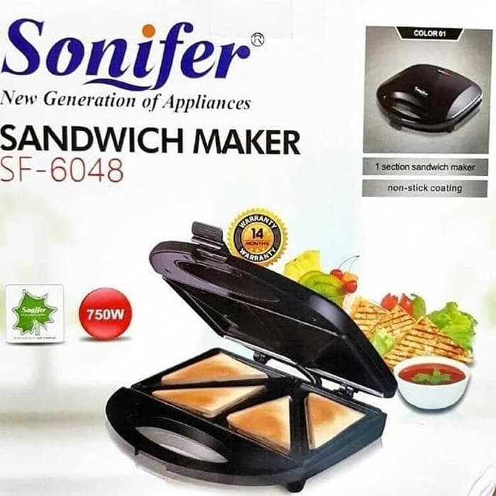 Sonifer sandwich maker 6048 alat pemanggang toaster Roti