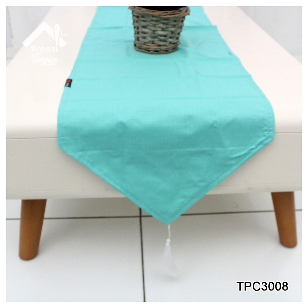 Taplak Meja Polos Table Runner POLOS TOSCA Ukuran 105x30 &amp; 150x35 (TPC3008)