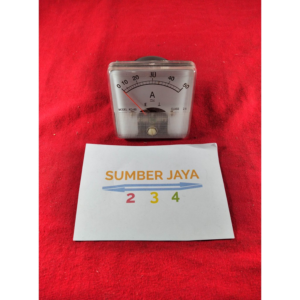 Ampere Meter Analog 0-50A SH-45/  Panel Analog  Jarum 50A TERMURAH