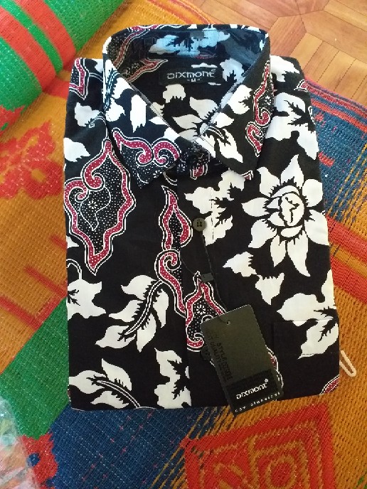 Kemeja Batik Pria Lengan Panjang Bl34 Katun Motif Modern Dixmont Semi Slimfit Premium
