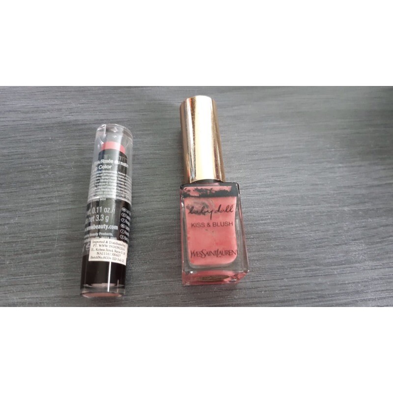 YSL kiss blush hedonista wet n wild think pink lipstick