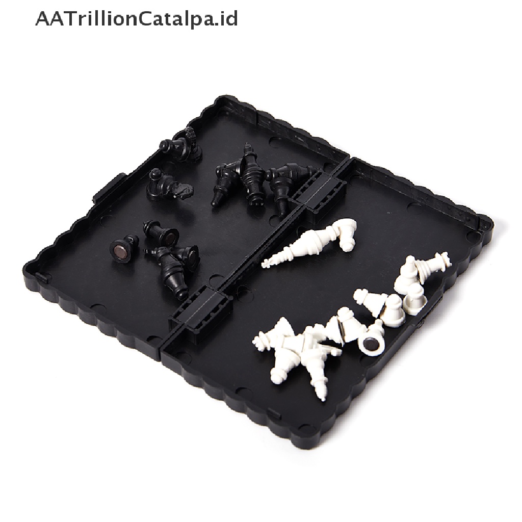 Aatrillioncatalpa 32pcsset Mainan Papan Catur Lipat Mini Portable Bahan Plastik Untuk Anakoutdoor