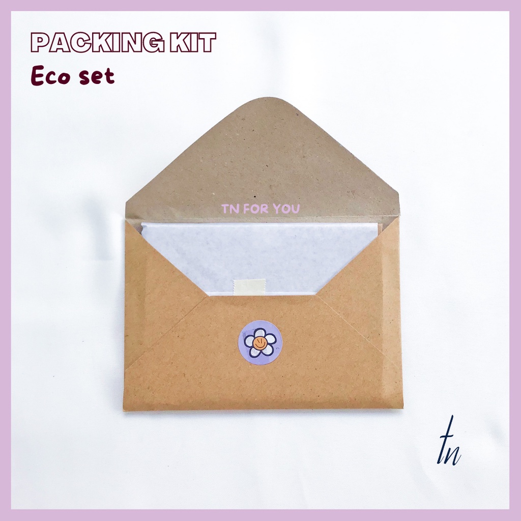 ECO Friendly Packing Photocard Set Kit | Paket Bahan Perlengkapan Packing Photo Card PC Ramah Lingkungan Eco Friendly