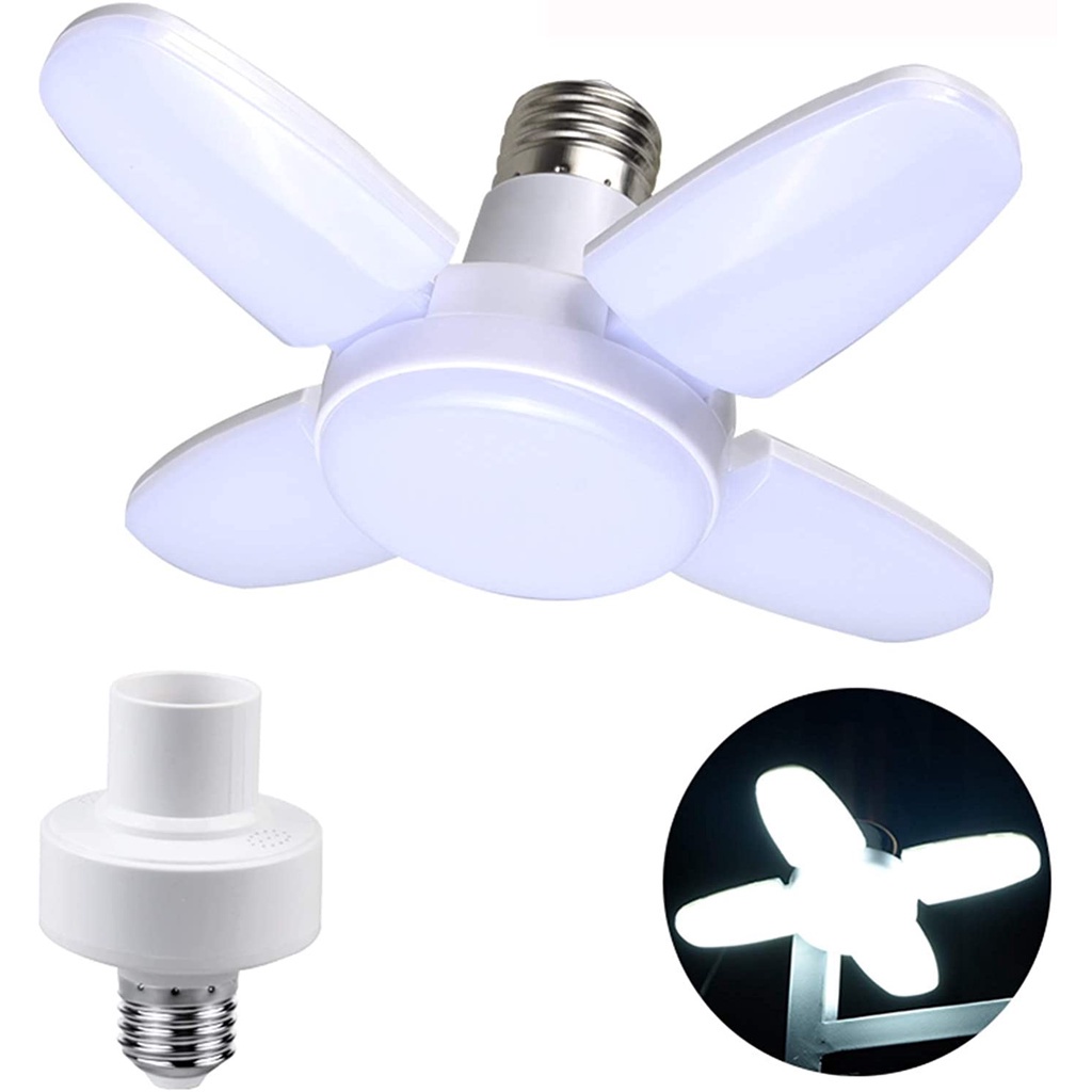 Lampu 4+1 Baling Mini Fan Blade 28watt 6500k Led Light Bulb Lampu Bohlam